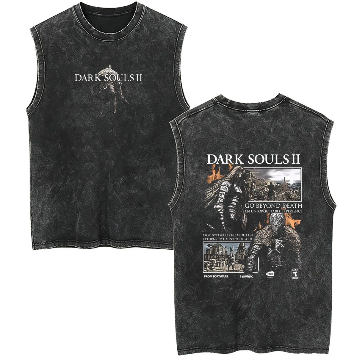 Retro Gaming T Shirt - Yıkanmış Vintage Oyun Dark Souls Ürünleri