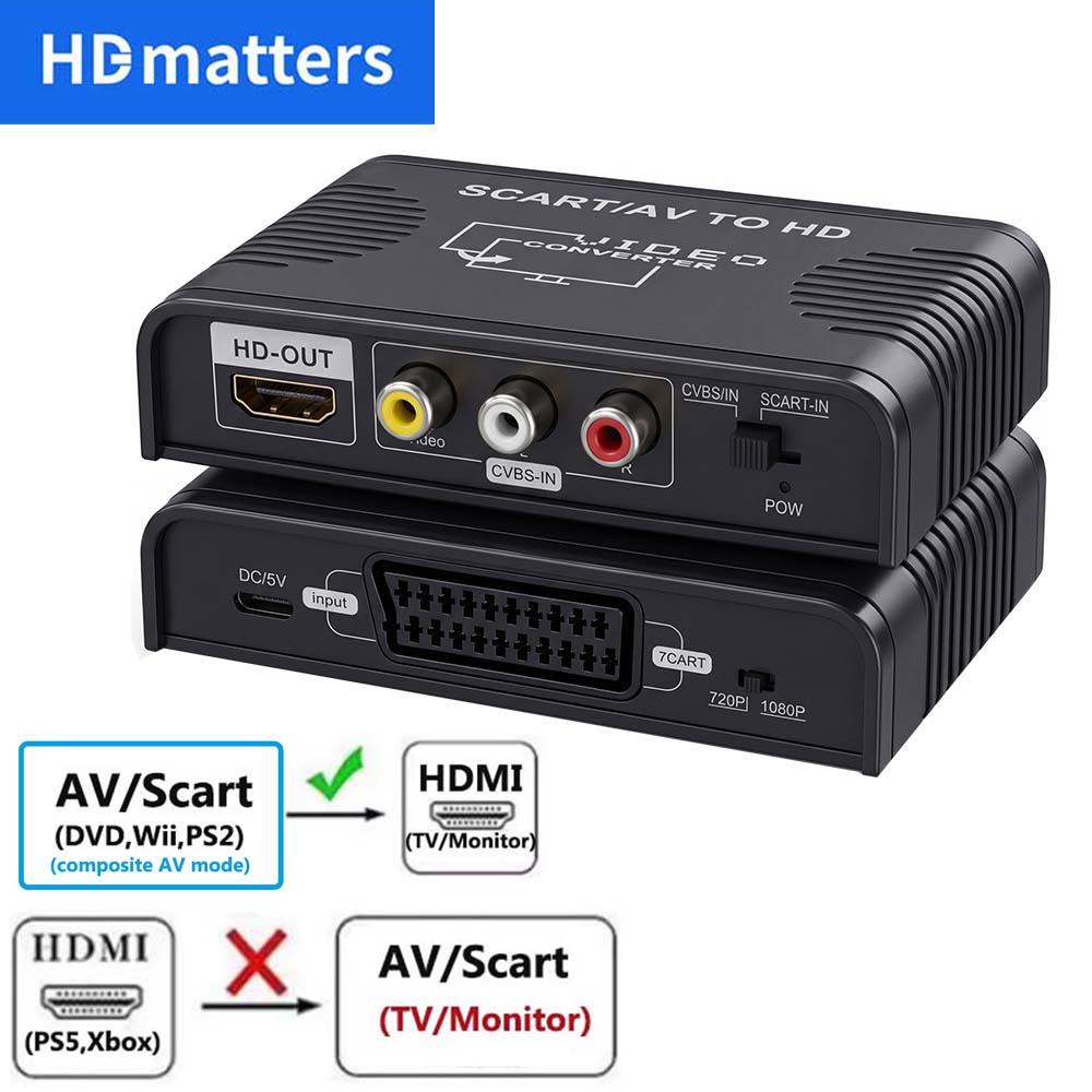 Scart To Hdmi - Scart - HDMI Dönüştürücü 2'si 1