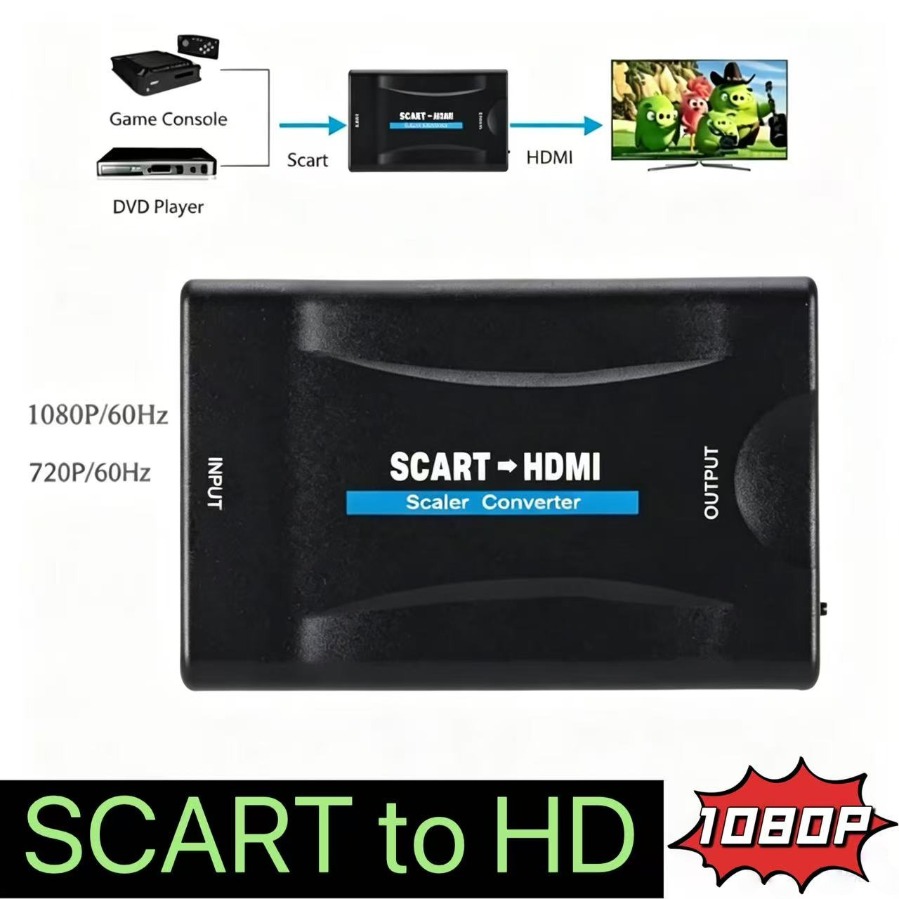 Scart To Hdmi - Full HD 1080P SCART - HDMI